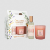 Coffret Bougie 180g & Parfum d'intérieur - Rose & Hibiscus - Collines de Provence
