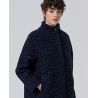 Manteau col montant avec manches raglan Bleu marine - Surkana