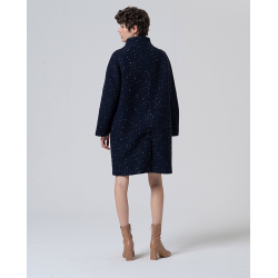 Manteau col montant avec manches raglan Bleu marine - Surkana