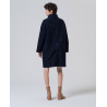 Manteau col montant avec manches raglan Bleu marine - Surkana