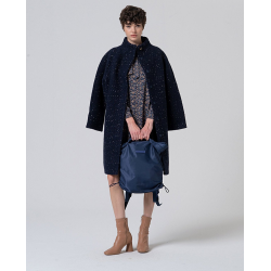 Manteau col montant avec manches raglan Bleu marine - Surkana