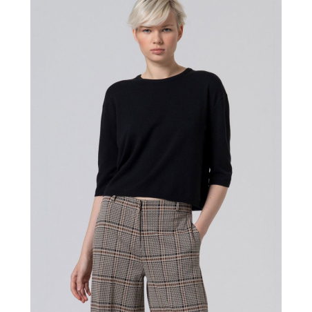 Pull manches 3/4 Noir LIZA238  - Surkana - Achat en ligne - Jaines
