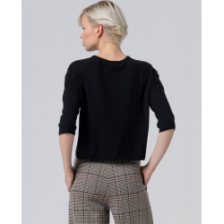Pull manches 3/4 Noir LIZA238 - Surkana