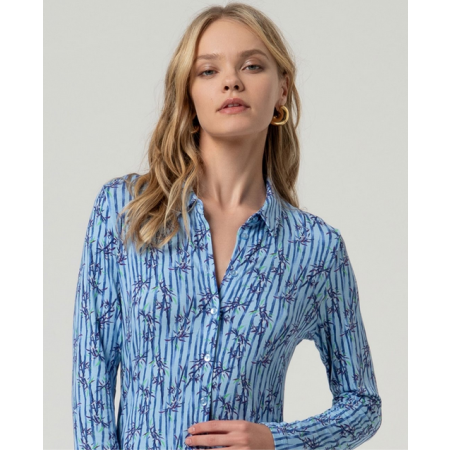 Chemise à manches longues Bleu INVI116 - Surkana - Achat en ligne - Jaines