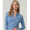Chemise jersey imprimé Bleu INVI116 - Surkana