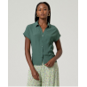 Chemise manches courtes Vert bouteille BALI125 - Surkana