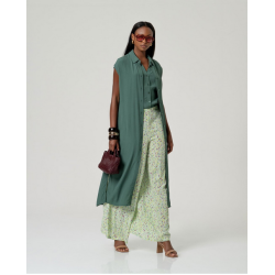 Chemise manches courtes Vert bouteille BALI125 - Surkana