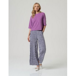 T-shirt en lurex Mauve BAYO012 - Surkana
