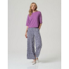 T-shirt en lurex Mauve BAYO012 - Surkana