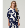 T-shirt manches 3/4 Bleu SOMA014 - Surkana