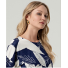 T-shirt manches 3/4 Bleu SOMA014 - Surkana