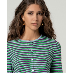 Cardigan rayé HIDO334 -...