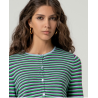 Cardigan rayé HIDO334 - Surkana