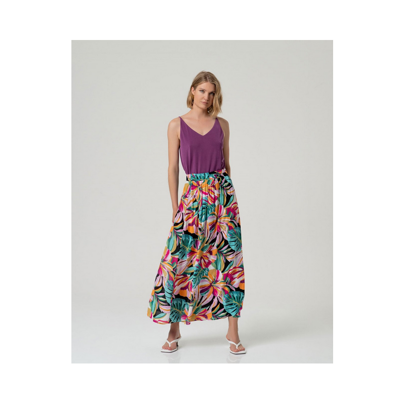 Jupe large croisée UTAM626 - Surkana - Achat en ligne - Jaines