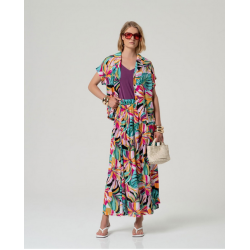 Jupe large croisée UTAM626 - Surkana - Achat en ligne - Jaines