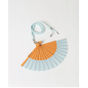 Mini éventail bicolore avec cordon BAMI921- Surkana - Achat en ligne - Jaines