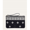 Pochette en tissu brodée Noir DERY122 - Surkana - Achat en ligne - Jaines