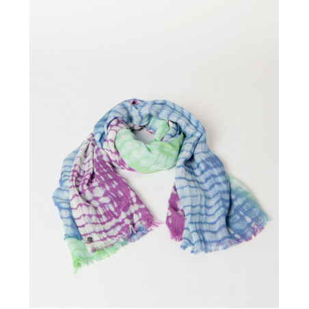 Écharpe rayée tie-dye Lila MORA221 - Surkana - Achat en ligne - Jaines