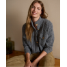 Cardigan torsadé Gris NIAR333 - Surkana