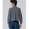 Cardigan torsadé Gris NIAR333 - Surkana