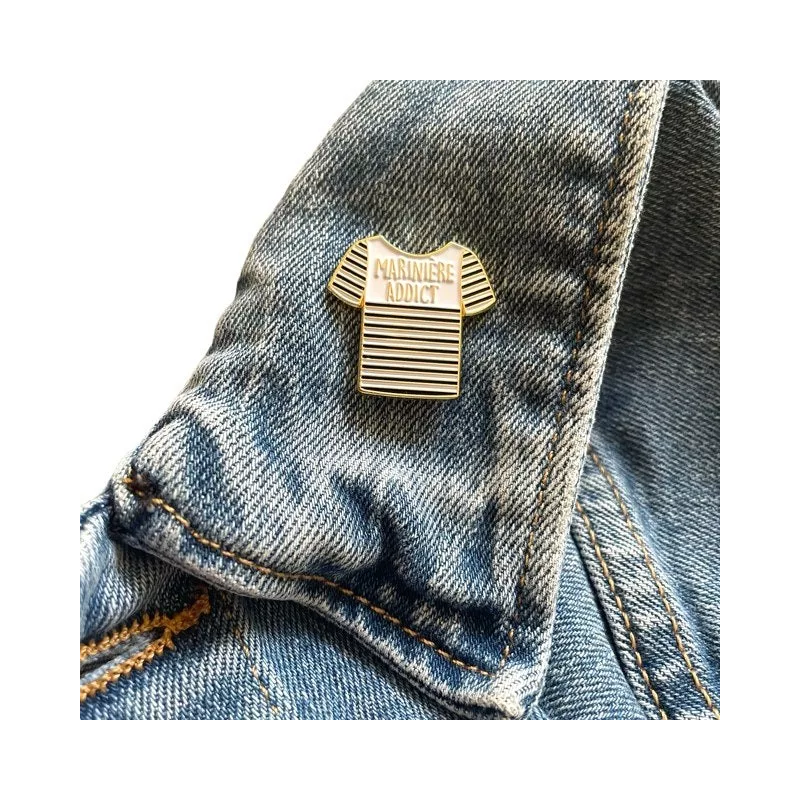 Pin's marinière addict- Madame La Mouette