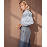 Chemise manches larges 3/4 Bleu ciel INLO123 - Surkana
