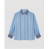 Chemise manches larges 3/4 Bleu ciel INLO123 - Surkana