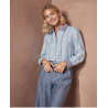 Chemise manches larges 3/4 Bleu ciel INLO123 - Surkana