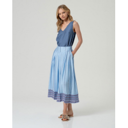 Maxi jupe Bleu ciel INLO625 - Surkana - Achat en ligne - Jaines