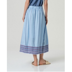 Maxi jupe Bleu ciel INLO625 - Surkana - Achat en ligne - Jaines