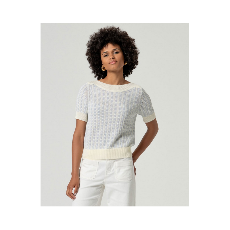 Pull col bateau manches courtes HITA233  - Surkana - Achat en ligne - Jaines