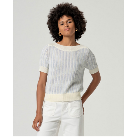 Pull col bateau manches courtes HITA233  - Surkana - Achat en ligne - Jaines