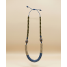 Collier à imprimé fleur bleue Bleu ciel CEBU108 - Surkana