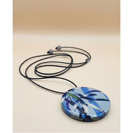 Collier jungle Bleu ciel CEBU103 - Surkana - Achat en ligne - Jaines