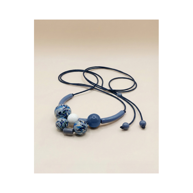 Collier de pèrle Bleu ciel CEBU102 - Surkana