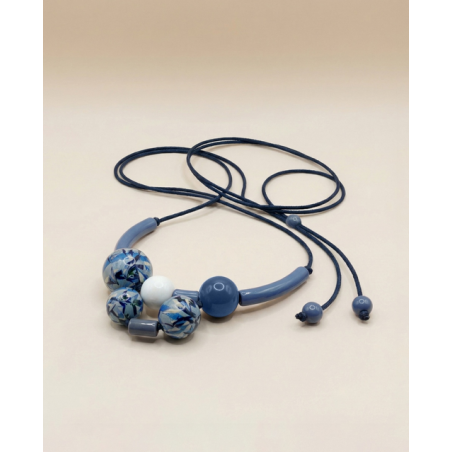 Collier de pèrle Bleu ciel CEBU102 - Surkana - Achat en ligne - Jaines