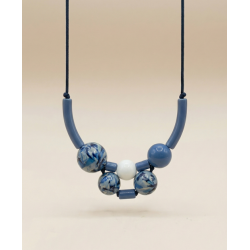 Collier de pèrle Bleu ciel CEBU102 - Surkana