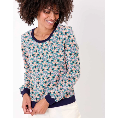 Sweat imprimé à col rond - La Fiancée - Achat en ligne - Jaines