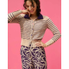 Gilet rayures col polo HAZEL - Princesse Nomade - Achat en ligne - Jaines