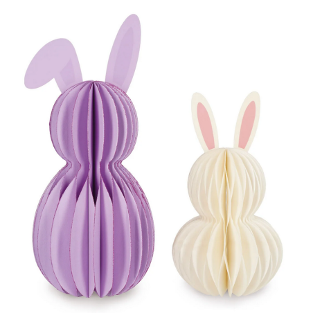 Set de 2 Petits Lapins Pliables en Papier - Hoppy Easter- Legami - Achat en ligne - Jaines