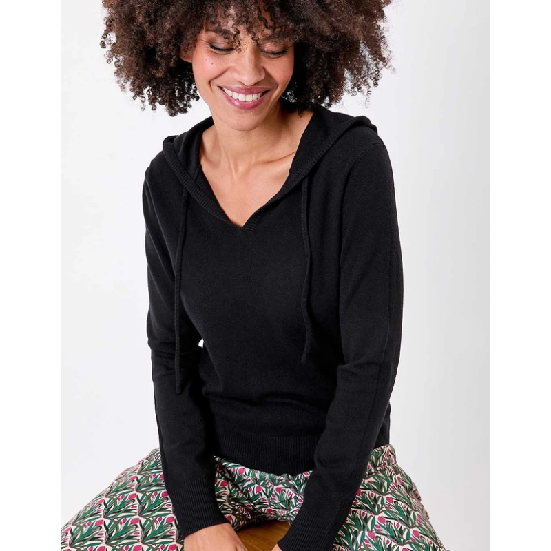 Pull à capuche Warren noir - La Fiancée - Achat en ligne - Jaines