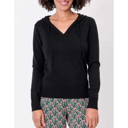 Pull à capuche Warren noir - La Fiancée - Achat en ligne - Jaines