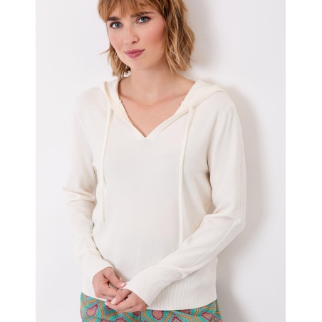 Pull à capuche Warren écru - La Fiancée - Achat en ligne - Jaines