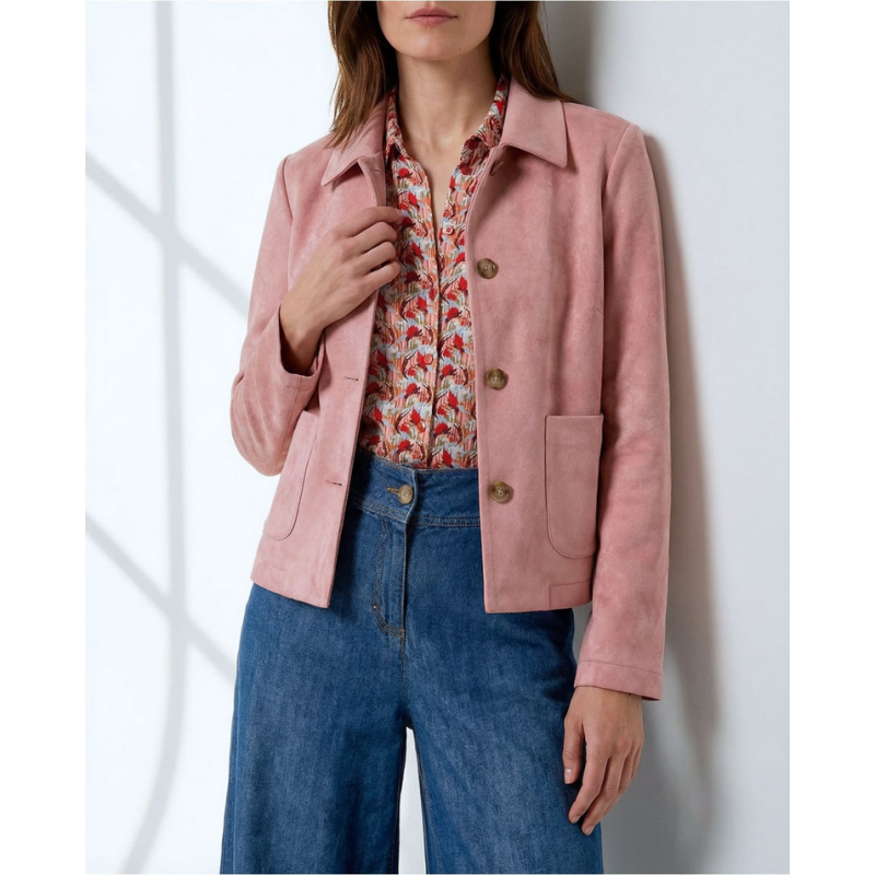 Veste avec poches rose BATE321- Surkana - Achat en ligne - Jaines