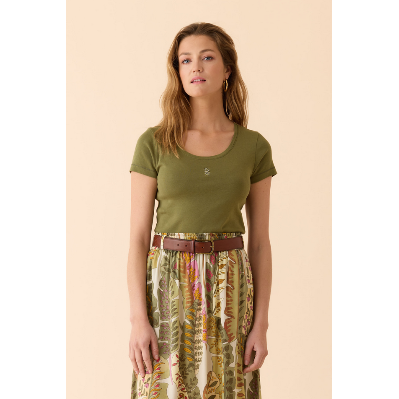 T-SHIRT MULTICO Kaki DTS225 - Diplodocus