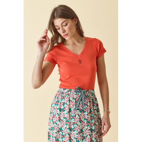 T-SHIRT SEQUINS orange DTS196 - Diplodocus - Achat en ligne - Jaines