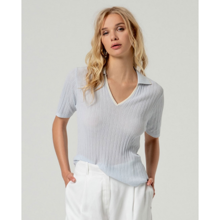 Polo à manches courtes Light grey BACO032  - Surkana - Achat en ligne - Jaines