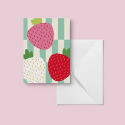 Carte Trio de fraises -...