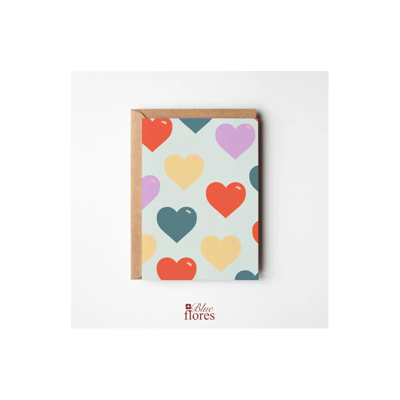 Carte Coeur - Blueflores