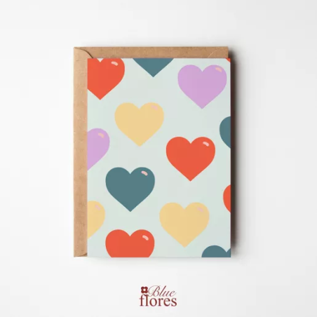 Carte Coeur  - Blueflores - Achat en ligne - Jaines